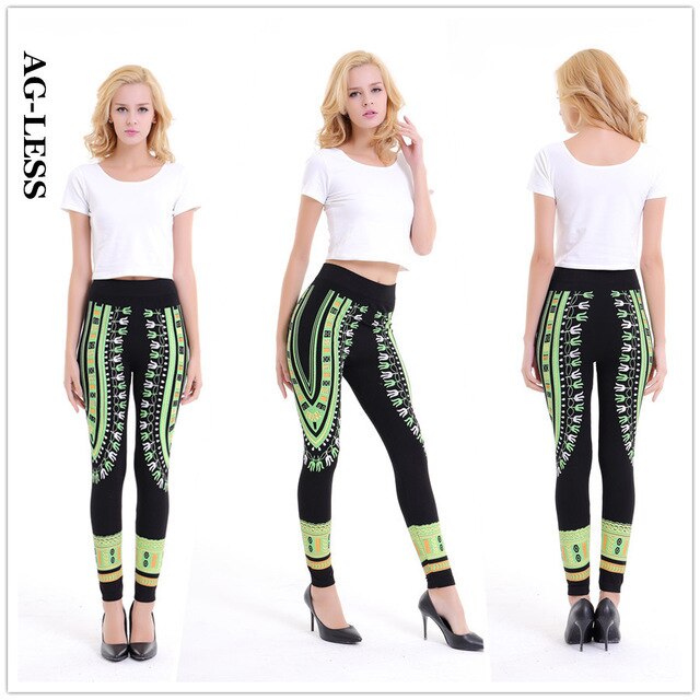African Big Printing Leggings Yoga Sports Pants