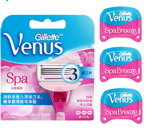 Gillette Venus SPA Breeze Shaving Razor Blades For Women Ladies Vns Series Razor Blade Hair Removal 3Pcs/Pack