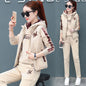 Women Suit Tracksuit Winter 3 Piece Set Hoodies+Vest+Pants Casual Suit Plus Velvet Warm Sporting Women's Suits Female Clothes