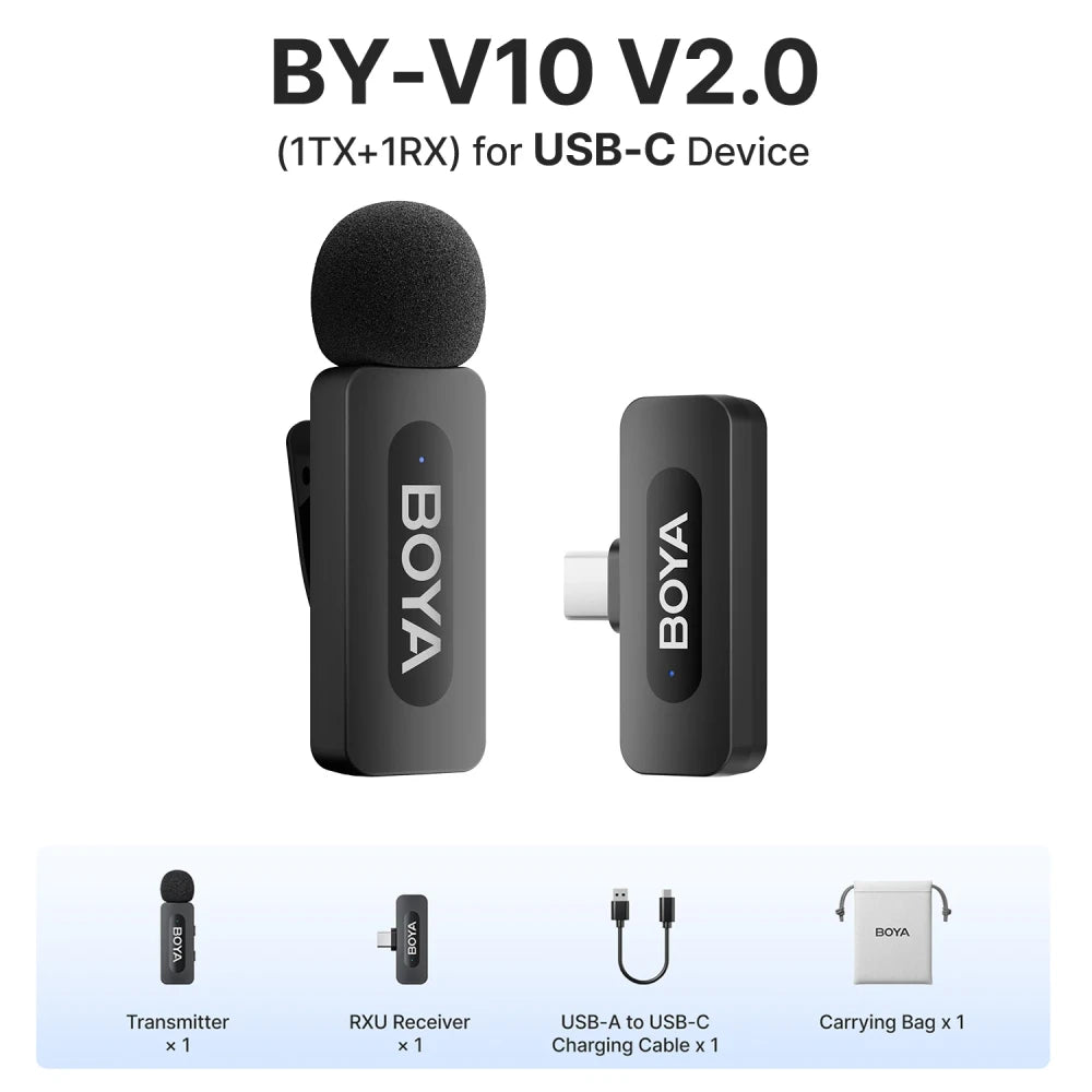 BOYA BY-V Wireless Lavalier Microphone