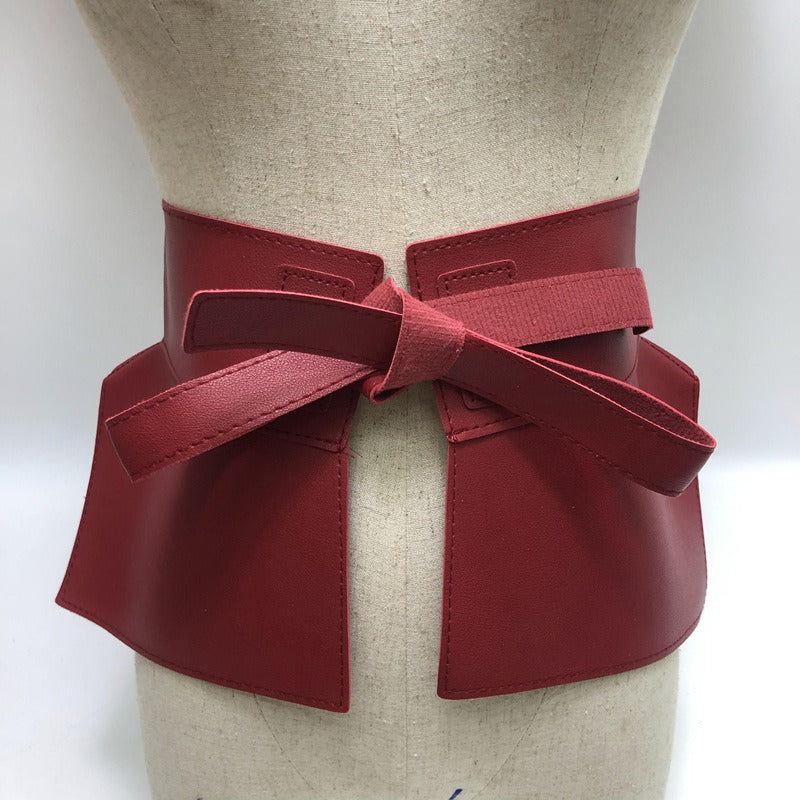 PU leather slim waistband, simple and ultra wide waistband, waist strap, personalized waistband