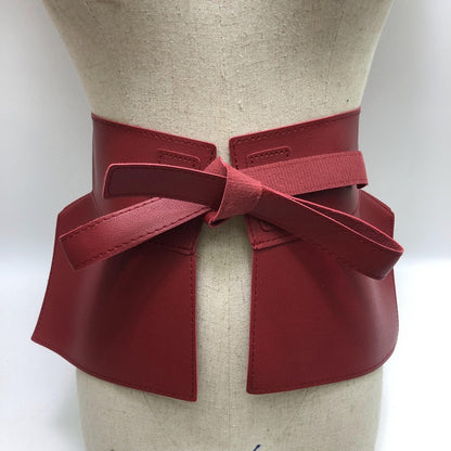 PU leather slim waistband, simple and ultra wide waistband, waist strap, personalized waistband