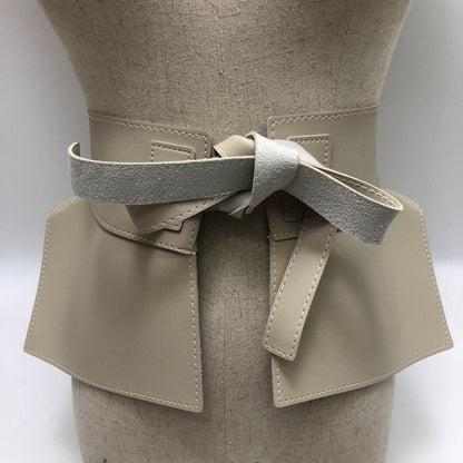 PU leather slim waistband, simple and ultra wide waistband, waist strap, personalized waistband