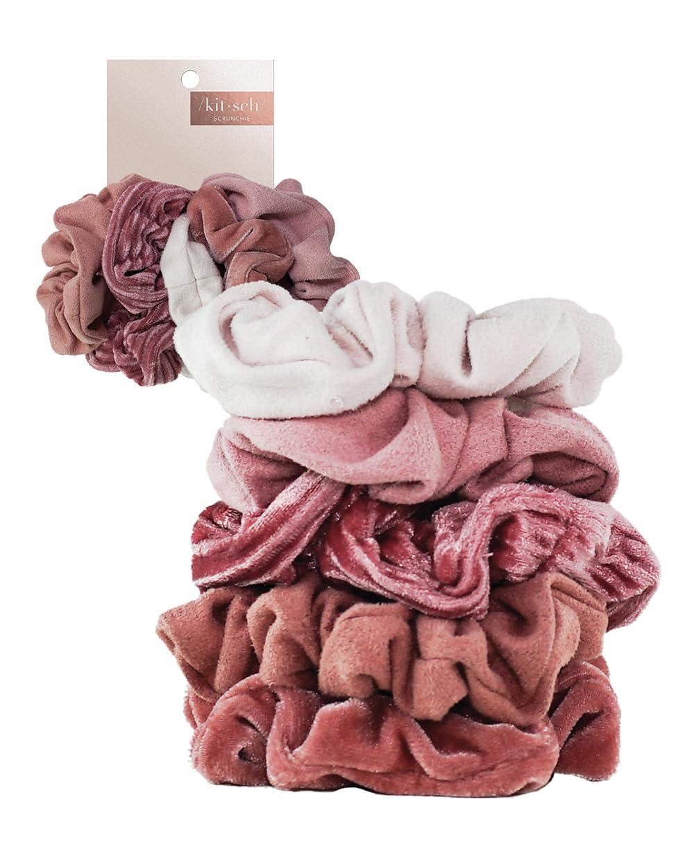 Kitsch Ultra-Petite Satin Scrunchies for Women - No Crease, Frizz-Free Sleep | Softer Than Silk Scrunchies Gentle On Hair Scrunchies for All Hair Types | Stylish Hair Accessories - Eucalyptus, 6pcs