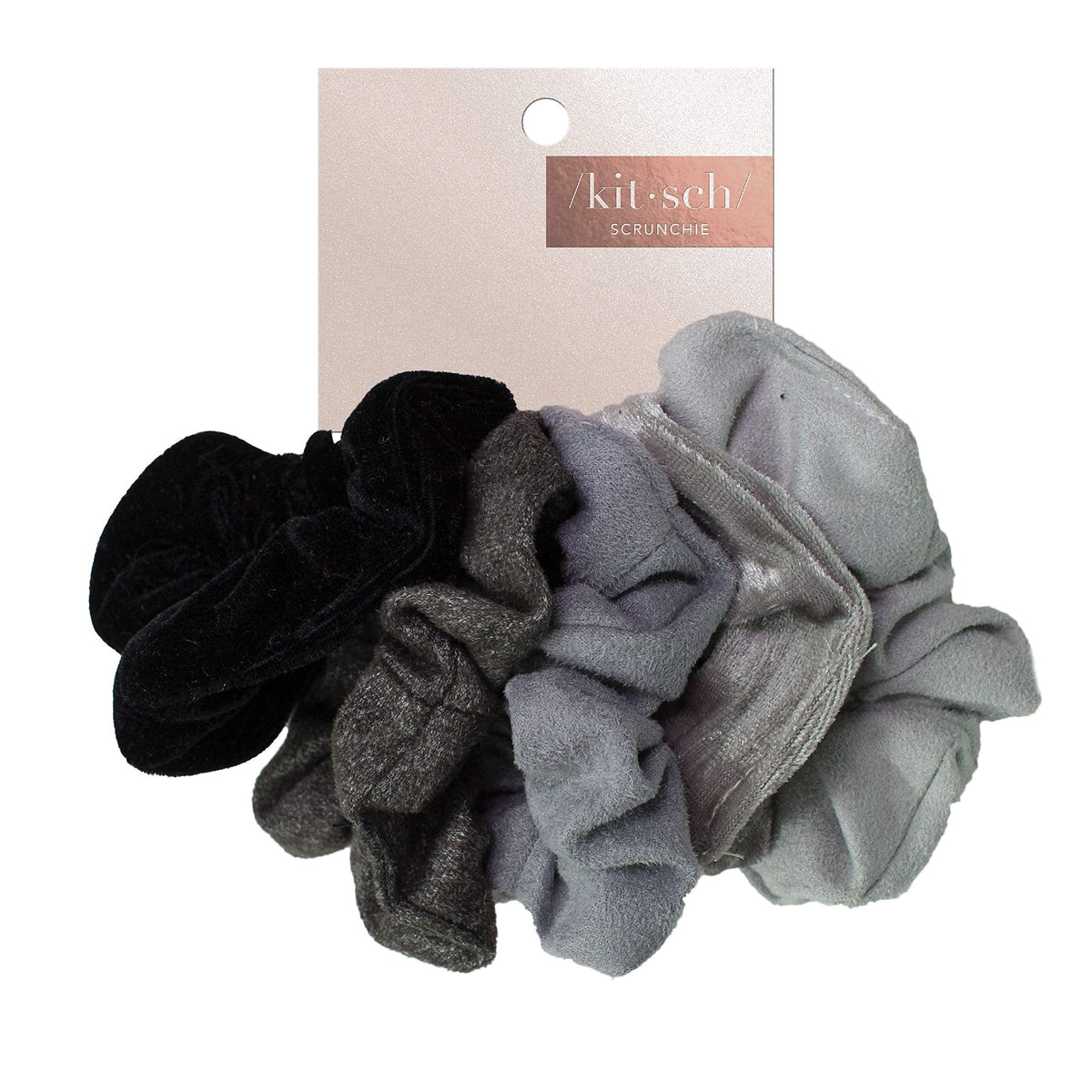 Kitsch Ultra-Petite Satin Scrunchies for Women - No Crease, Frizz-Free Sleep | Softer Than Silk Scrunchies Gentle On Hair Scrunchies for All Hair Types | Stylish Hair Accessories - Eucalyptus, 6pcs