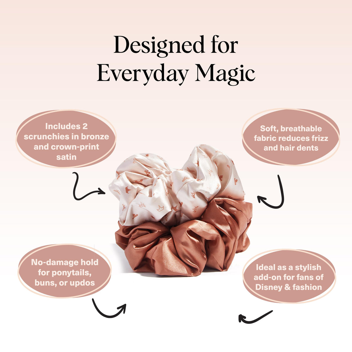 Kitsch Ultra-Petite Satin Scrunchies for Women - No Crease, Frizz-Free Sleep | Softer Than Silk Scrunchies Gentle On Hair Scrunchies for All Hair Types | Stylish Hair Accessories - Eucalyptus, 6pcs