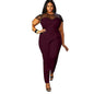 Big Size Casual Office Work Summer Women Jumpsuit O-Neck Patchwork Lace Jumpsuit Large Size Rompers Ropa Mujer Vestidos