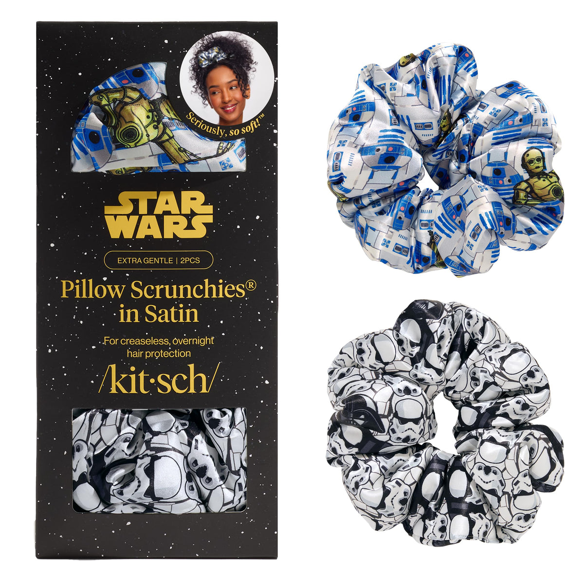 Kitsch Ultra-Petite Satin Scrunchies for Women - No Crease, Frizz-Free Sleep | Softer Than Silk Scrunchies Gentle On Hair Scrunchies for All Hair Types | Stylish Hair Accessories - Eucalyptus, 6pcs