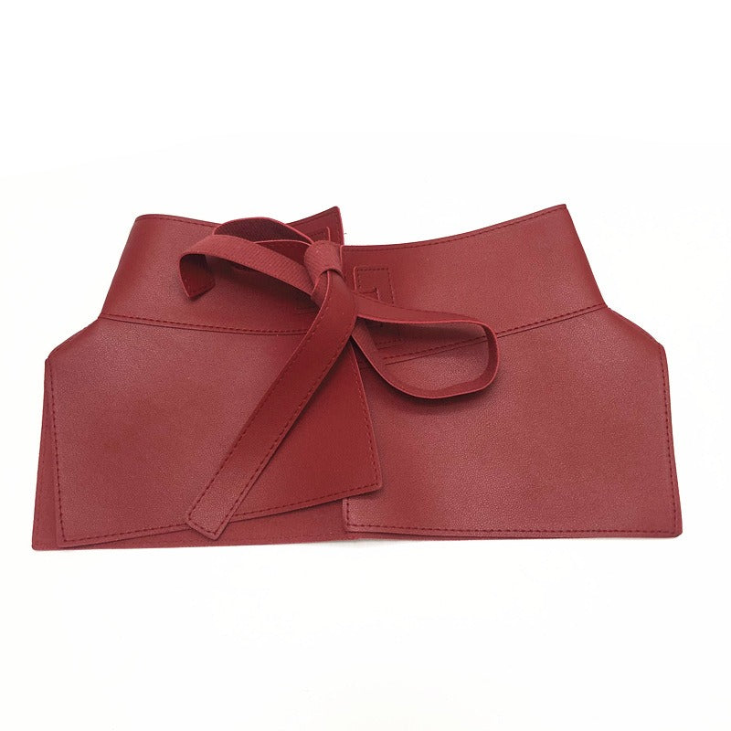PU leather slim waistband, simple and ultra wide waistband, waist strap, personalized waistband