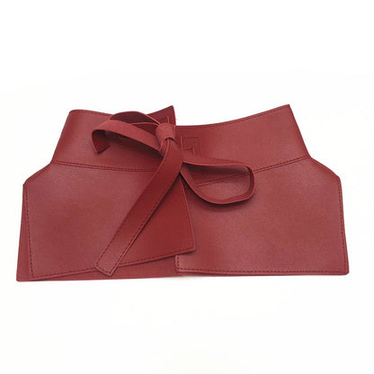 PU leather slim waistband, simple and ultra wide waistband, waist strap, personalized waistband