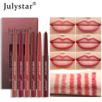 Lipstick Pink Six Pack Lipstick Pen Waterproof Matte Velvet Fog Rotary Lipliner