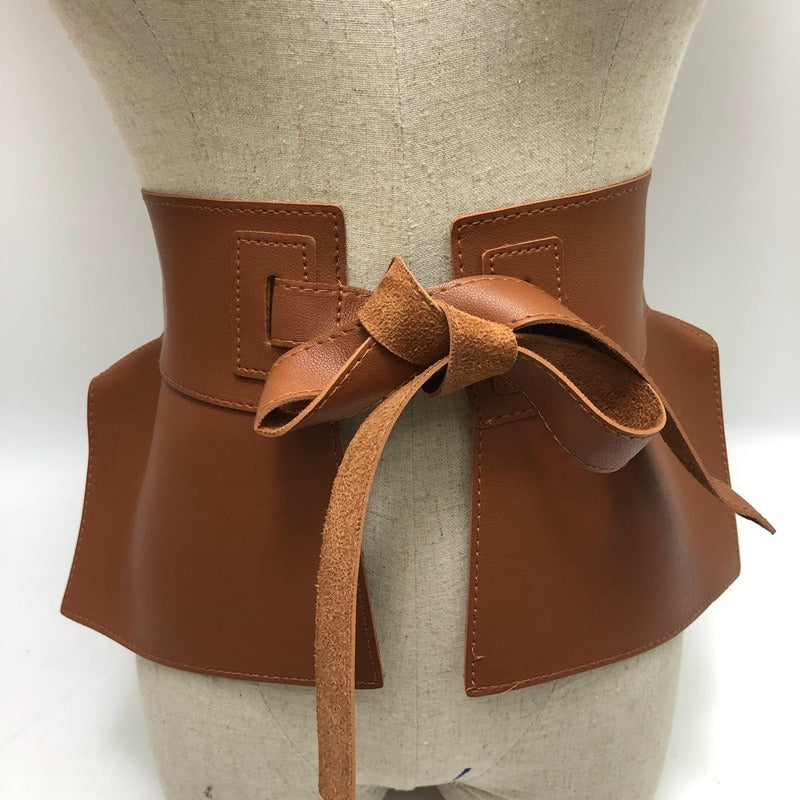 PU leather slim waistband, simple and ultra wide waistband, waist strap, personalized waistband