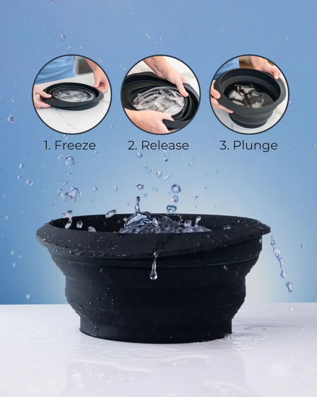 Face Ice Bath Bowl – Foldable Portable Skincare Tool
