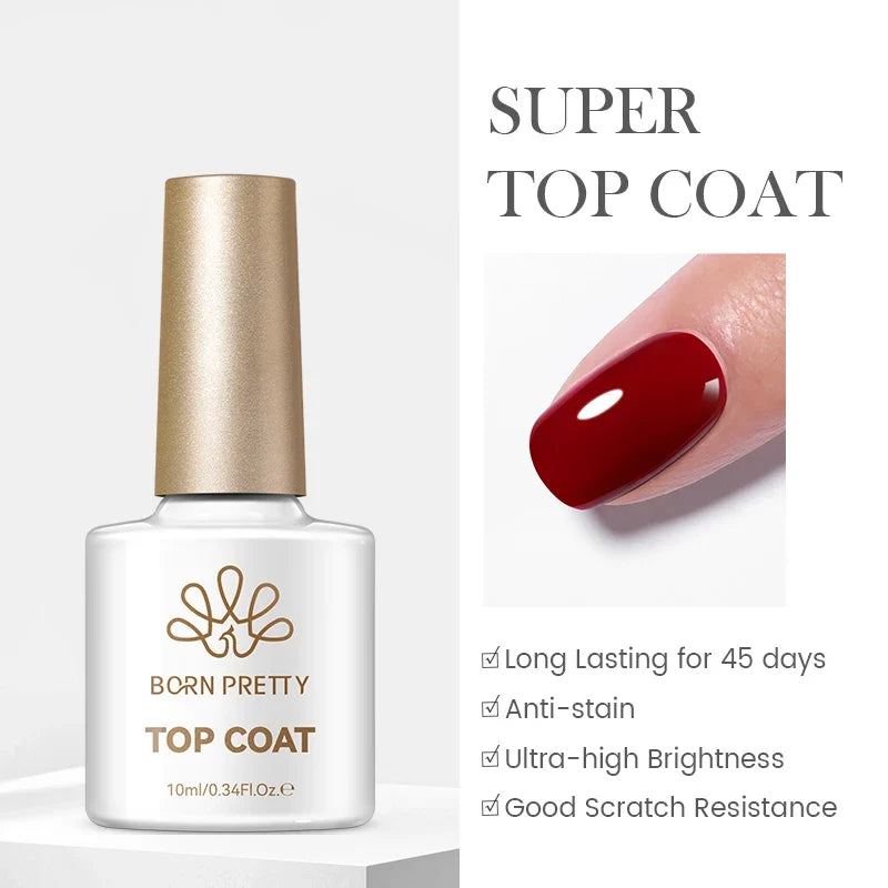 BORN PRETTY Jelly Nude Gel Nail Polish 10ml Light Pink Peach Translucent Color UV Light Cure Gel Varnish Nail Art DIY at Home