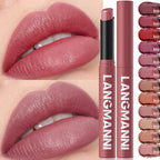 12 Color Matte Lipstick Non-Stick Cup Long-Lasting Velvet Finish Lipstick Pen  Smooth Matte Lip Color Waterproof Non-Fading