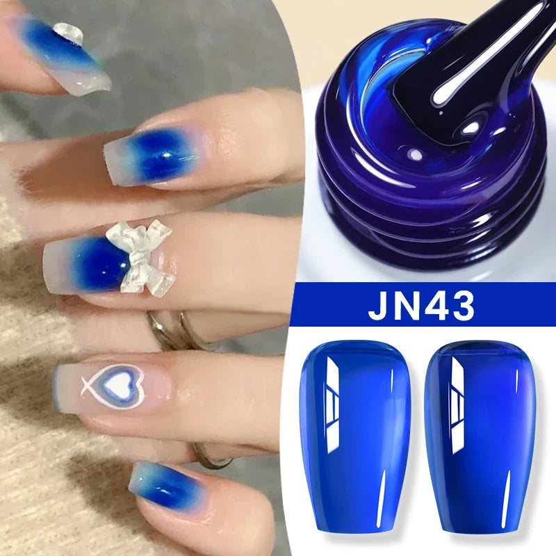 BORN PRETTY Jelly Nude Gel Nail Polish 10ml Light Pink Peach Translucent Color UV Light Cure Gel Varnish Nail Art DIY at Home