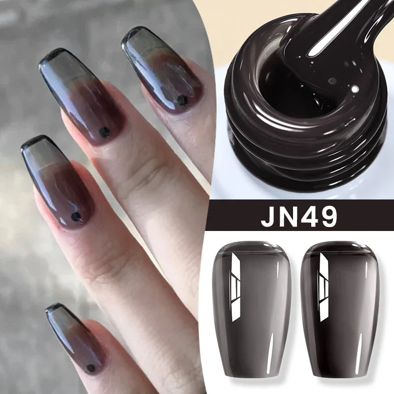 BORN PRETTY Jelly Nude Gel Nail Polish 10ml Light Pink Peach Translucent Color UV Light Cure Gel Varnish Nail Art DIY at Home