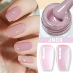 BORN PRETTY Jelly Nude Gel Nail Polish 10ml Light Pink Peach Translucent Color UV Light Cure Gel Varnish Nail Art DIY at Home