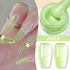 BORN PRETTY Jelly Nude Gel Nail Polish 10ml Light Pink Peach Translucent Color UV Light Cure Gel Varnish Nail Art DIY at Home