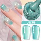 BORN PRETTY Jelly Nude Gel Nail Polish 10ml Light Pink Peach Translucent Color UV Light Cure Gel Varnish Nail Art DIY at Home