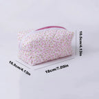 Floral Quilted Makeup Bag