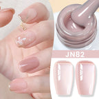 BORN PRETTY Jelly Nude Gel Nail Polish 10ml Light Pink Peach Translucent Color UV Light Cure Gel Varnish Nail Art DIY at Home