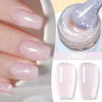 BORN PRETTY Jelly Nude Gel Nail Polish 10ml Light Pink Peach Translucent Color UV Light Cure Gel Varnish Nail Art DIY at Home