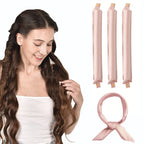 Satin Heatless Hair Curlers | Overnight No Heat Curling Rod Set