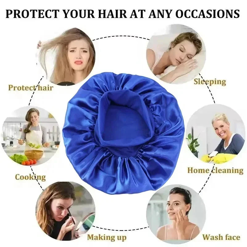 Satin-Lined Sleep Bonnet