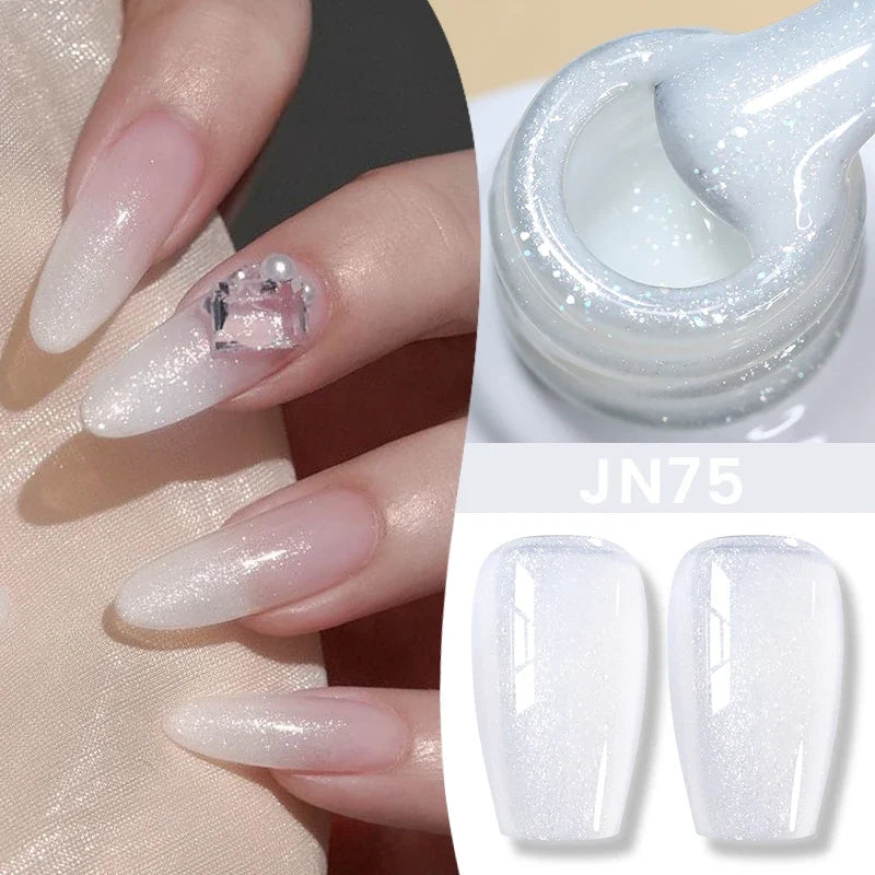 BORN PRETTY Jelly Nude Gel Nail Polish 10ml Light Pink Peach Translucent Color UV Light Cure Gel Varnish Nail Art DIY at Home