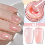 BORN PRETTY Jelly Nude Gel Nail Polish 10ml Light Pink Peach Translucent Color UV Light Cure Gel Varnish Nail Art DIY at Home