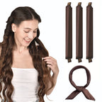 Satin Heatless Hair Curlers | Overnight No Heat Curling Rod Set