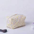 Floral Quilted Makeup Bag