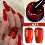 BORN PRETTY Jelly Nude Gel Nail Polish 10ml Light Pink Peach Translucent Color UV Light Cure Gel Varnish Nail Art DIY at Home