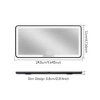 Car Interior Mirrors Sun Visor Plate LED HD Makeup Mirror for Girls Women Rechargeable Fill Light Universal Thin Vanity Mirror