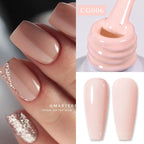 BORN PRETTY Jelly Nude Gel Nail Polish 10ml Light Pink Peach Translucent Color UV Light Cure Gel Varnish Nail Art DIY at Home