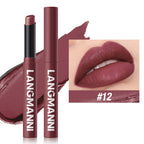 12 Color Matte Lipstick Non-Stick Cup Long-Lasting Velvet Finish Lipstick Pen  Smooth Matte Lip Color Waterproof Non-Fading