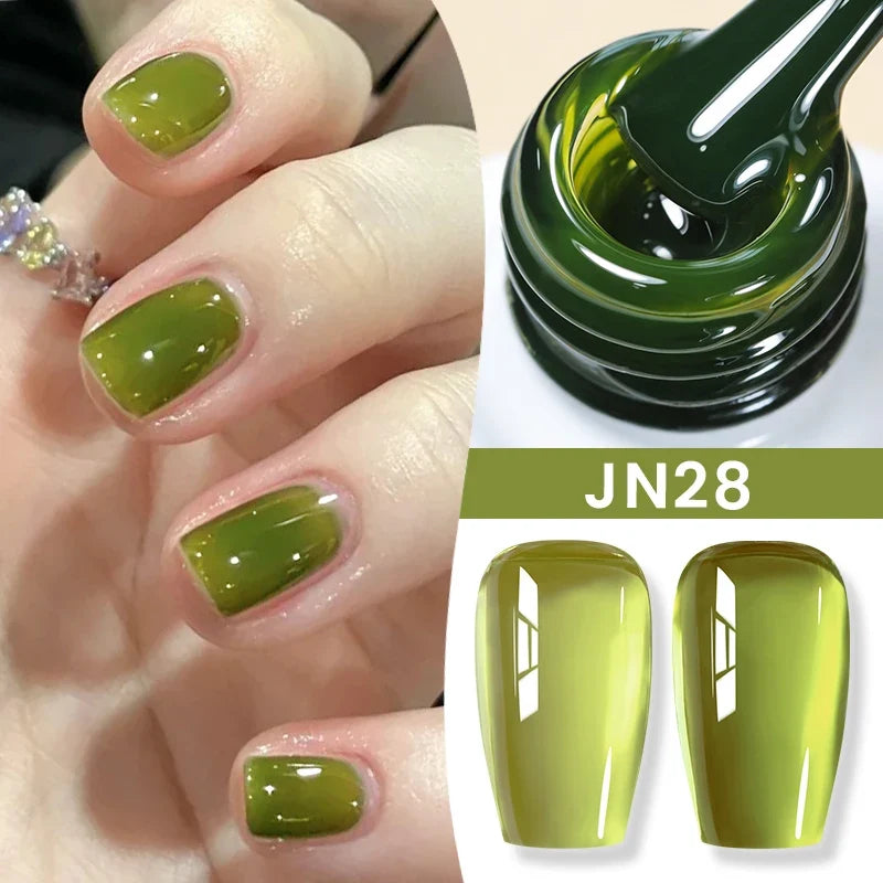 BORN PRETTY Jelly Nude Gel Nail Polish 10ml Light Pink Peach Translucent Color UV Light Cure Gel Varnish Nail Art DIY at Home