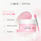 LAIKOU Sakura Lip Mask - Overnight Hydrating Lip Balm for Plump Lip Lines Beauty Care