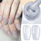BORN PRETTY Jelly Nude Gel Nail Polish 10ml Light Pink Peach Translucent Color UV Light Cure Gel Varnish Nail Art DIY at Home