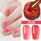 BORN PRETTY Jelly Nude Gel Nail Polish 10ml Light Pink Peach Translucent Color UV Light Cure Gel Varnish Nail Art DIY at Home