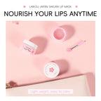 LAIKOU Sakura Lip Mask - Overnight Hydrating Lip Balm for Plump Lip Lines Beauty Care