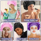 Satin-Lined Sleep Bonnet