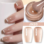 BORN PRETTY Jelly Nude Gel Nail Polish 10ml Light Pink Peach Translucent Color UV Light Cure Gel Varnish Nail Art DIY at Home