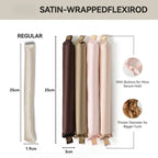 Satin Heatless Hair Curlers | Overnight No Heat Curling Rod Set