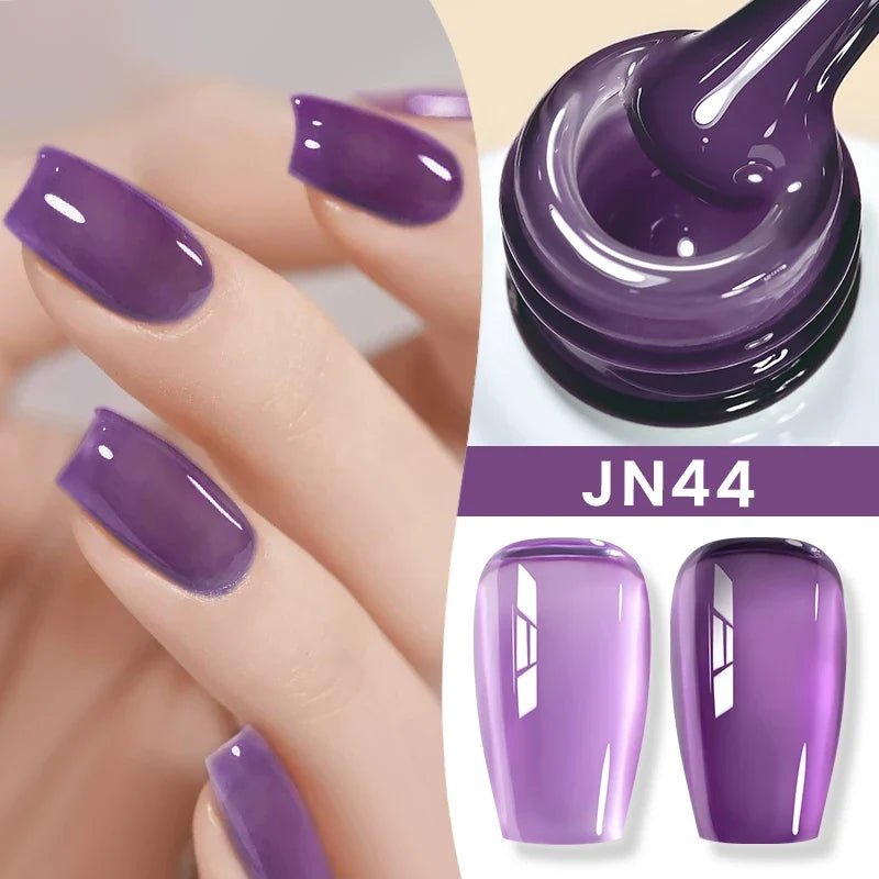 BORN PRETTY Jelly Nude Gel Nail Polish 10ml Light Pink Peach Translucent Color UV Light Cure Gel Varnish Nail Art DIY at Home