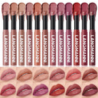 12 Color Matte Lipstick Non-Stick Cup Long-Lasting Velvet Finish Lipstick Pen  Smooth Matte Lip Color Waterproof Non-Fading