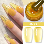BORN PRETTY Jelly Nude Gel Nail Polish 10ml Light Pink Peach Translucent Color UV Light Cure Gel Varnish Nail Art DIY at Home