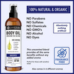 Unscented Body Oil / Ultra Moisturizing / Premium Blend #09