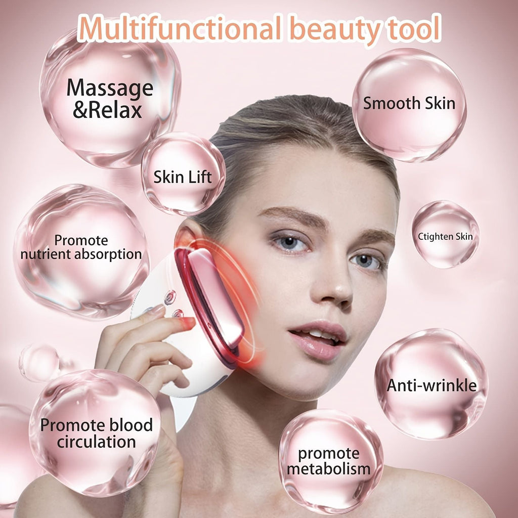1pc Electric Gua Sha Facial Tools; Face Scraping Massager With 9 Modes; Skin Care Tool For Anti-Aging; Improve Facial Contour